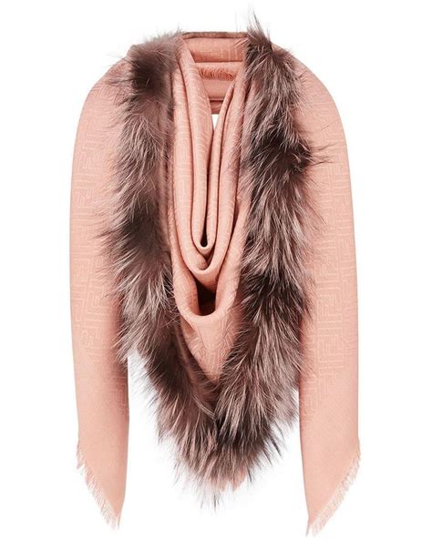 womens fendi headscarf|Fendi touch of fur shawl.